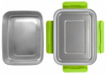 Bild ECOtanka_lunchBOX-Deckel-Dose_Edelstahl-mit-Verschlussrahmen_offen2